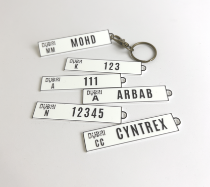 Dubai | Number Plate Key Chain